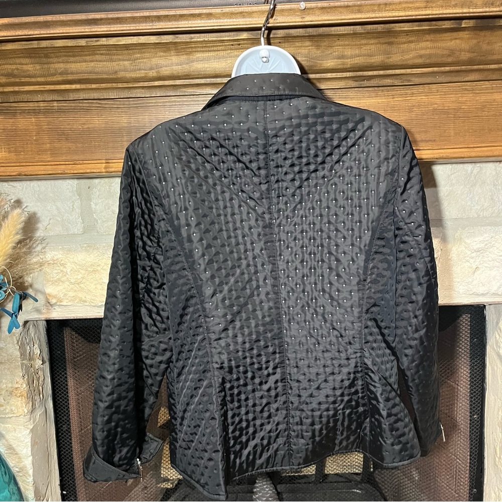 Talbots black polka dot casual lightweight jacket - Picture 10 of 13